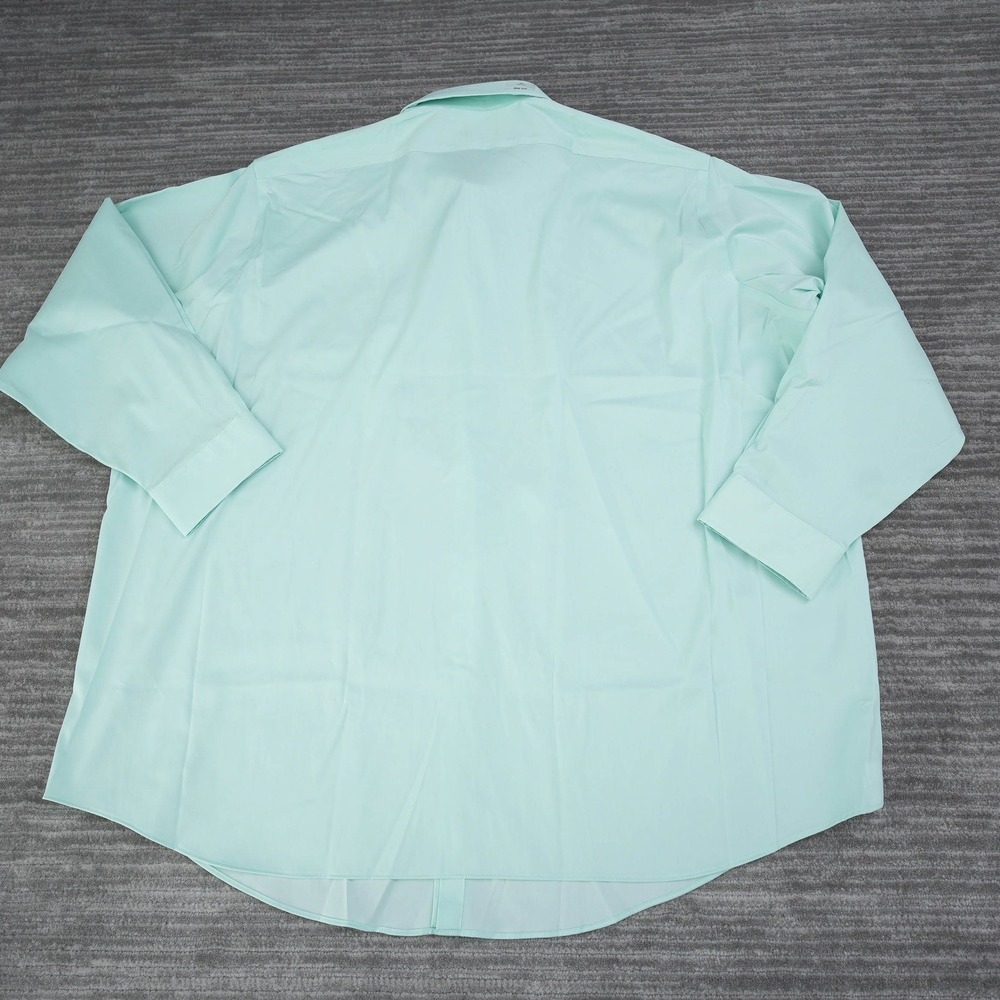 Van Heusen Dress Shirt Men Mint Green Ultra Wrinkle Free Big New 20 34/35 - Picture 3 of 13